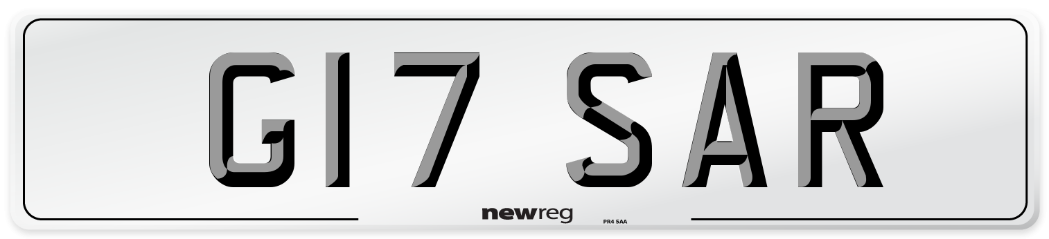 G17 SAR Number Plate from New Reg
